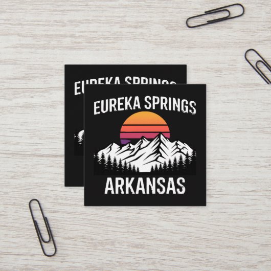 Eureka Springs Quadratische Visitenkarte (Vorderseite/Rückseite Beispiel)