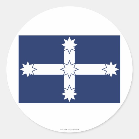 Eureka Stockade Flag Runder Aufkleber (Vorderseite)