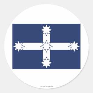 Eurekastockade-Flagge Runder Aufkleber