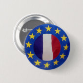 Euro 2008 - Frankreich-Knopf Button (Vorne & Hinten)