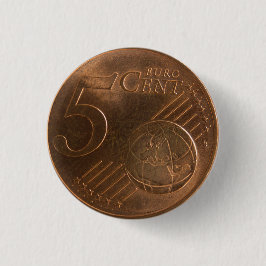 Euro 5 Cent Geldmünze Button