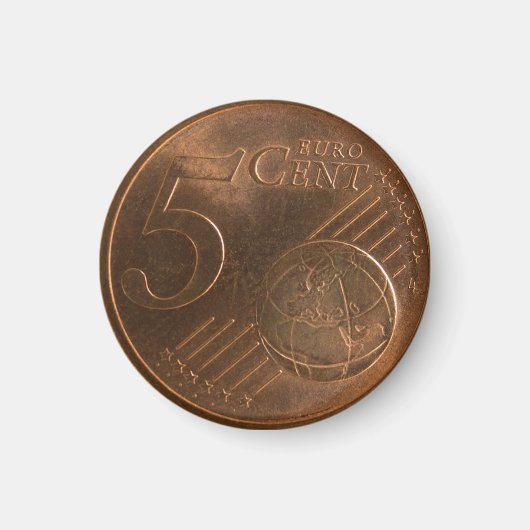 Euro 5 Cent Münze Magnet (Vorne)
