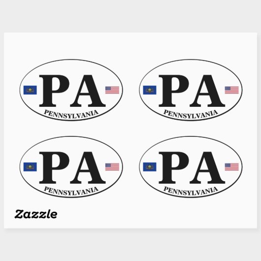 Euro-Ähnlicher ovaler Aufkleber Pennsylvanias (Blatt)