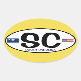Euro-Ähnlicher ovaler Aufkleber South Carolina