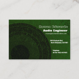 Euro Business Card für Audioingenieur Visitenkarte