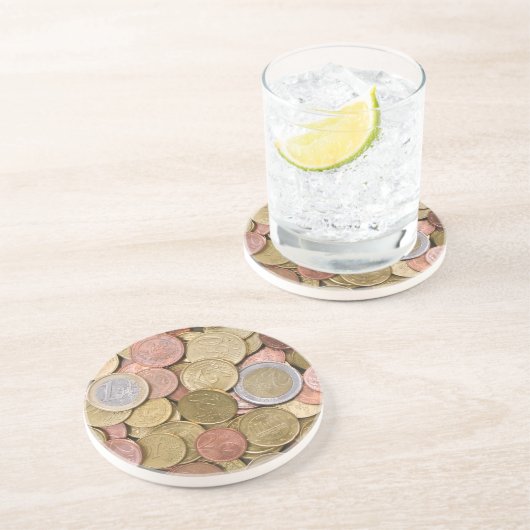 Euro Cent Getränkeuntersetzer (Seite)
