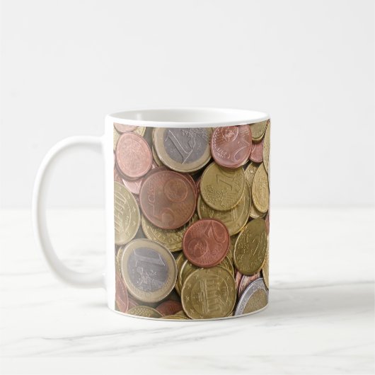 Euro Cent Kaffeetasse (Links)