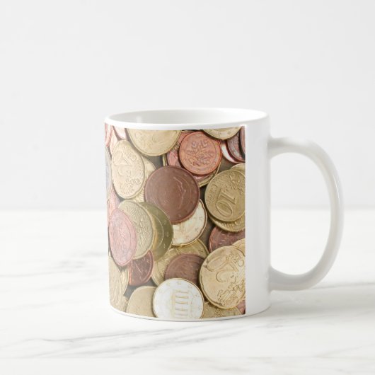 Euro Cent Kaffeetasse (Rechts)