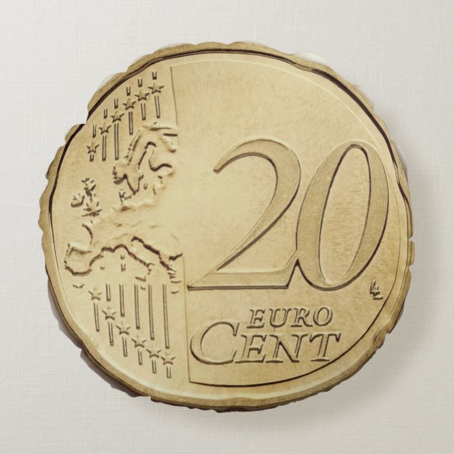 Euro Coin Throw Kissen (Vorderseite)