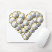 Euro Coins - Herzmuster - Mousepad (Mit Mouse)