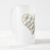 Euro Coins - Herzmuster - Tasse, Stil wählen Mattglas Bierglas (Vorderseite Links)