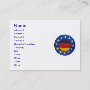Euro Deutschland Visitenkarte