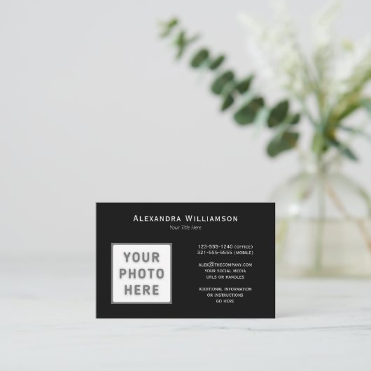 Euro-DIY-Foto-Logo beidseitig mit horizontalem Hin Visitenkarte (Stehend Vorderseite)