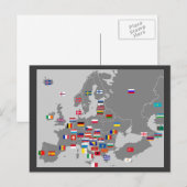 Euro-Flaggen Postkarte (Vorne/Hinten)