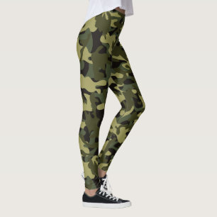 Euro Frühlings-Tarnmuster Leggings