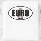 Euro Gamer Funny Meeple Tabletop Decal Ovaler Aufkleber (Tasche)