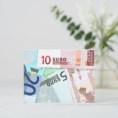 Euro Geld Postkarte (Stehend Vorderseite)