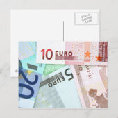 Euro Geld Postkarte (Vorne/Hinten)