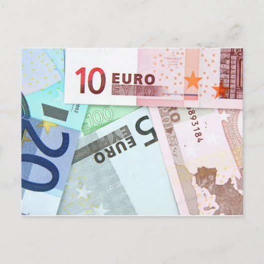 Euro Geld Postkarte (Vorderseite)