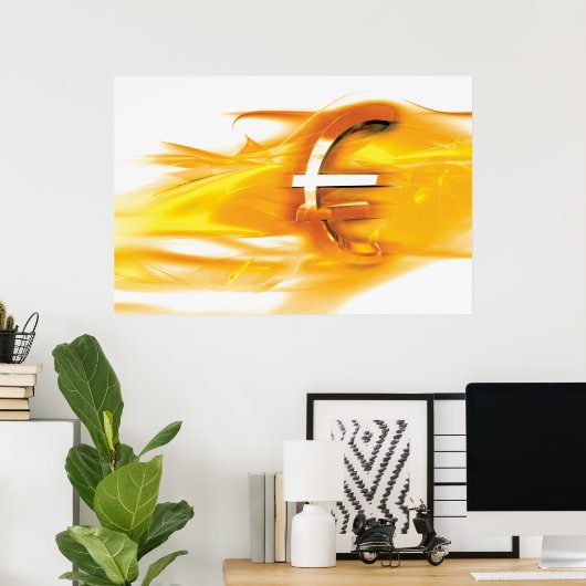 Euro-Gold-Symbol Poster (Heimbüro)