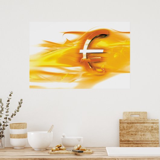 Euro-Gold-Symbol Poster (Küche)