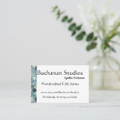 Euro Large Personalize Text Memable Blues Visitenkarte (Stehend Vorderseite)