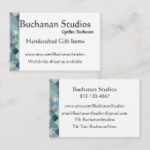 Euro Large Personalize Text Memable Blues Visitenkarte (Vorne/Hinten)