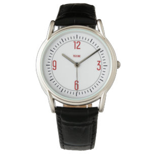 Euro Moderne 1 Red Designer Watch Armbanduhr