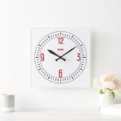 Euro Moderne 1 Rote Uhr (Zuhause)