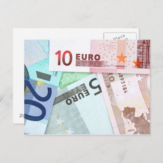Euro Money Postkarte (Vorne/Hinten)
