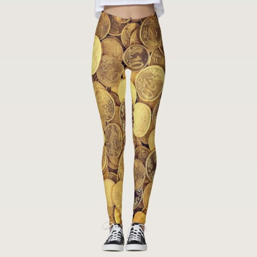 Euro-Münzen Leggings (Vorderseite)