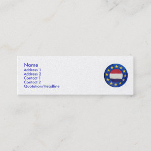 Euro Netherlands Business Card Mini Visitenkarte