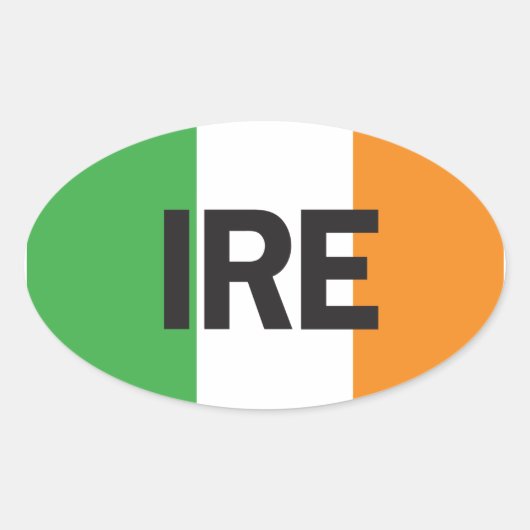 Euro Oval Ireland Car Sticker (Vorderseite)