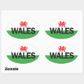 Euro Oval Wales Car Sticker (Blatt)