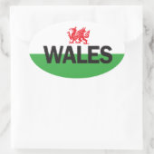 Euro Oval Wales Car Sticker (Tasche)
