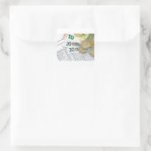Euro Quadratischer Aufkleber (Tasche)