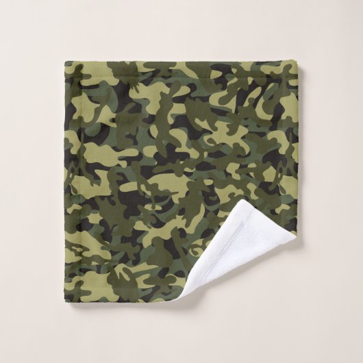 Euro Spring Camouflage Badhandtuch Set (Waschlappen)