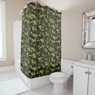 Euro Spring Camouflage Duschvorhang
