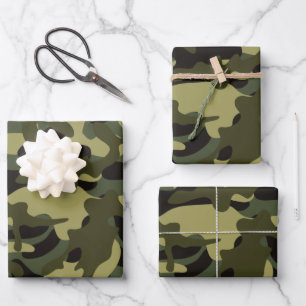 Euro Spring Camouflage Geschenkpapier Set