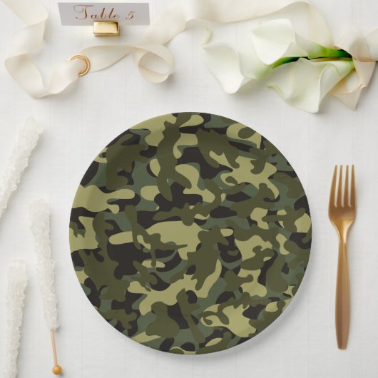 Euro Spring Camouflage Pappteller (Hochzeit)