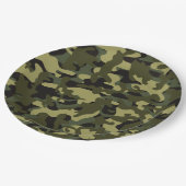 Euro Spring Camouflage Pappteller (Schrägansicht)