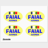 Euro-Sticker für Faial* Oval Ovaler Aufkleber (Blatt)
