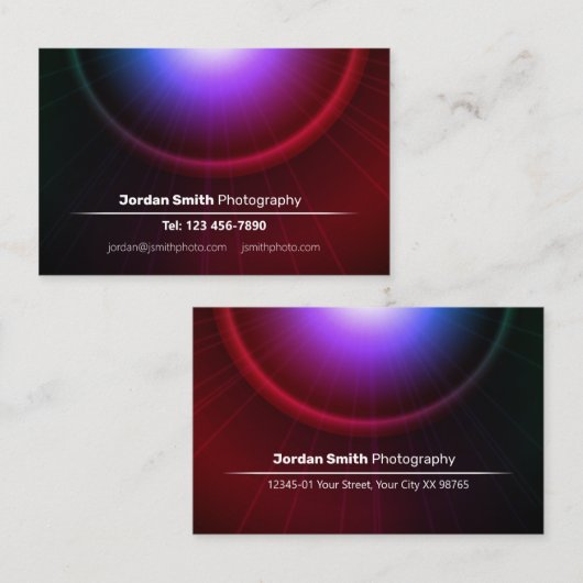 Euro-Visitenkarte für Fotografie Visitenkarte (Vorne/Hinten)