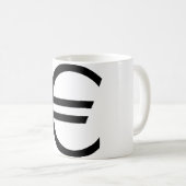 Euro-Zeichen Kaffeetasse (VorderseiteRechts)