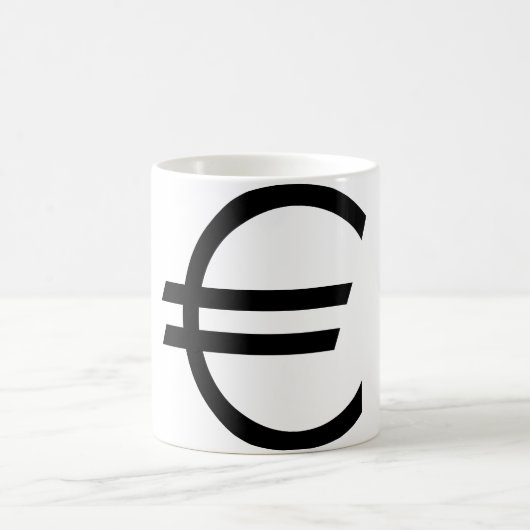 Euro-Zeichen Kaffeetasse (Mittel)