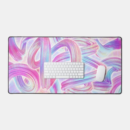 eurobeat holorave - pink and blue : schreibtischunterlage (Tastatur & Maus)
