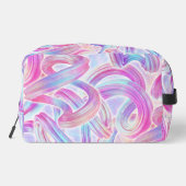 eurobeat holorave - pink und blau: Beutelwasche Waschbeutel (Rückseite)