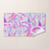 eurobeat holorave - rosa und blau: badhandtuch set (Handtuch)