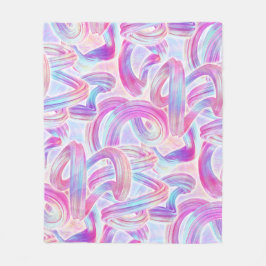 eurobeat holorave - rosa und blau: fleecedecke