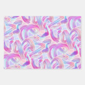 eurobeat holorave - rosa und blau: geschenkpapier set (Vorderseite)